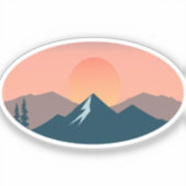 Serene Mountain Sunset シール (正面)