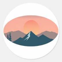 Serene Mountain Sunset 
