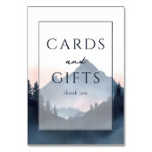 Serene Mountain Thank You Card テーブルナンバー (裏面)