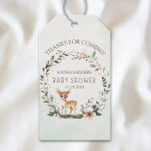 Serene Nature Deer Baby Shower ギフトタグ