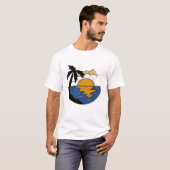 Serene Nature Escape T-Shirt – Sun, Tree & River M Tシャツ (正面フル)