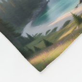 Serene Nature to Futuristic Desert Oasis フリースブランケット (角)