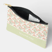 Serene Neutral Florals Monogrammed アクセサリーポーチ (見開き)
