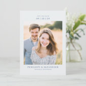 Serene Neutral Minimalist Photo セーブザデート (スタンド正面)