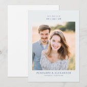 Serene Neutral Minimalist Photo セーブザデート (正面/裏面)