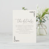 Serene Off-White Botanical Elegancy エンクロージャーカード (スタンド正面)