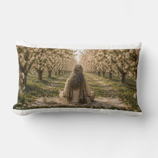 Serene Orchard Pillow | Romantic Blossoming Trees ランバークッション
