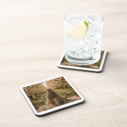Serene Orchard Sticky Notes | Romantic Botanical  コースター (右側)