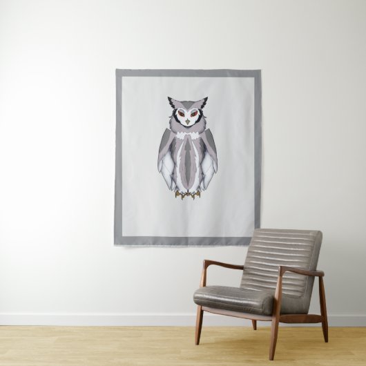 Serene Owl Wall Medium (50" x 60") Tapestry タペストリー (インサイチュ)