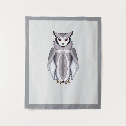Serene Owl Wall Medium (50" x 60") Tapestry タペストリー (正面)