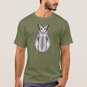 Serene Owll with Amber Eyes T-Shirt Tシャツ (正面)
