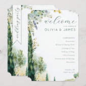 Serene Pastel Botanical Wedding プログラム (正面/裏面)