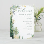 Serene Pastel Botanical Wedding プログラム (スタンド正面)