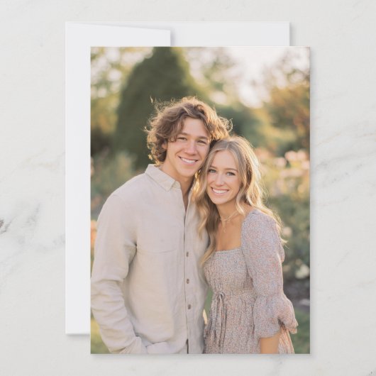 Serene Pastel Floral Photo 招待状 (正面)