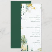 Serene Pastel Watercolor Floral Menu メニュー (正面/裏面)