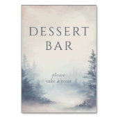 Serene Pastel Watercolor Forest Scene テーブルナンバー (裏面)