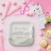 Serene Pastel Watercolor Landscape ペーパープレート (パーティー)