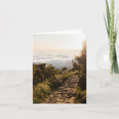 Serene path above the clouds with golden sunrise カード (正面)