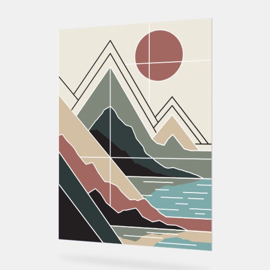 Serene Peaks アクリルサイン (傾斜)