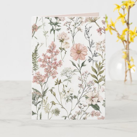 Serene Petals カード (黄色い花)