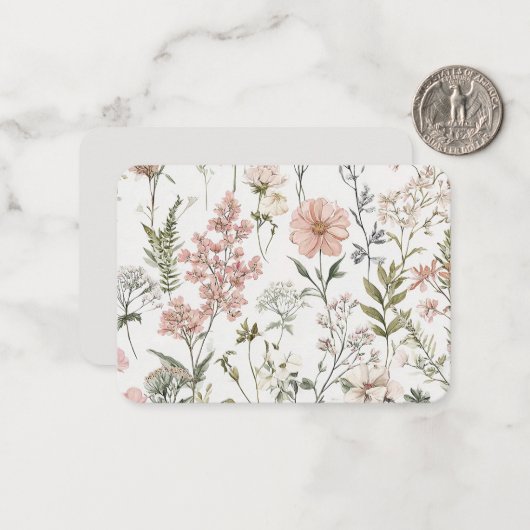 Serene Petals ノートカード (正面/裏面インサイチュ)