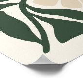 Serene Petals Mid Century Chamomile ポスター (角)