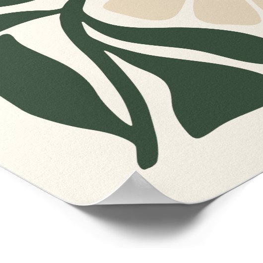 Serene Petals Mid Century Chamomile ポスター (角)