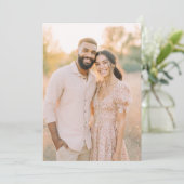 Serene Pink Floral Photo 招待状 (スタンド正面)