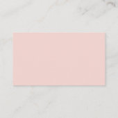 Serene Pink Minimalist Table Illustration プレイスカード (裏面)