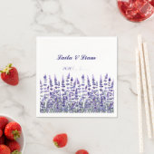 Serene Provence Lavender Floral Wedding スタンダードカクテルナプキン (インサイチュ)