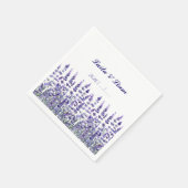 Serene Provence Lavender Floral Wedding スタンダードカクテルナプキン (角)