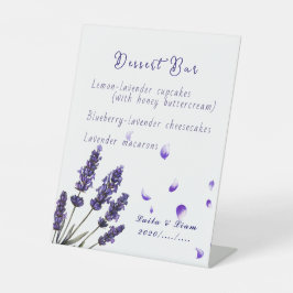 Serene Provence Lavender Floral Wedding 台座サイン