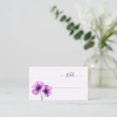 Serene Purple Floral プレイスカード (スタンド正面)