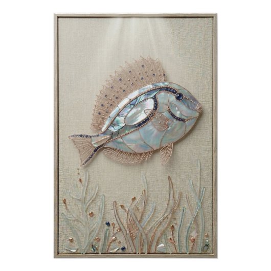 Serene Reef Fish Wall Art ポスター (正面)