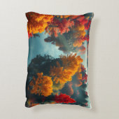 Serene River Shore Reflection Nature Art アクセントクッション (裏面(縦))