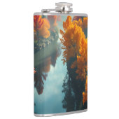Serene River Shore Reflection Nature Art  フラスク (右)