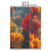 Serene River Shore Reflection Nature Art  フラスク (裏面)