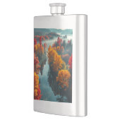 Serene River Shore Reflection Nature Art フラスク (左)