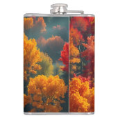 Serene River Shore Reflection Nature Art  フラスク (裏面)