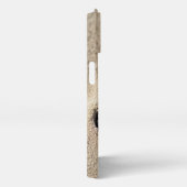 Serene Sandy Feline Paw Print Phone Case iPhoneケース (右側面)