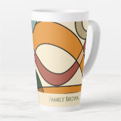 Serene Savanna Gentle Abstract Earthy Family Name  カフェラテマグ (右アングル)