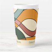 Serene Savanna Gentle Abstract Earthy Family Name  カフェラテマグ (正面)