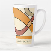 Serene Savanna Gentle Abstract Earthy Family Name  カフェラテマグ (右)