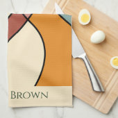 Serene Savanna Gentle Abstract Earthy Family Name  キッチンタオル (四つ折り)