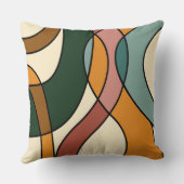 Serene Savanna Gentle Abstract Mid-Century クッション (裏面)