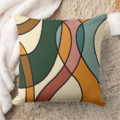 Serene Savanna Gentle Abstract Mid-Century クッション (ブランケット)