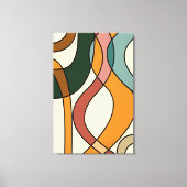 Serene Savanna Gentle Abstract Mid-Century Canvas  キャンバスプリント (正面)
