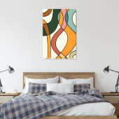 Serene Savanna Gentle Abstract Mid-Century Canvas  キャンバスプリント (インサイチュ (寝室))