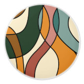 Serene Savanna Gentle Abstract Modern Earthy セラミックノブ (正面)