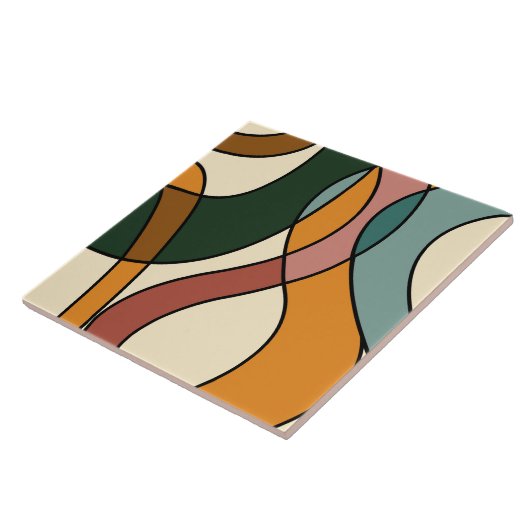 Serene Savanna Gentle Abstract Modern Earthy  タイル (側面)